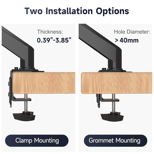 Suptek Monitor Laptop Mount Stand, 2 in 1 Function Dual Monitor Arms Desk Mount for 13"-18" Notebook and 17"-35" Monitor with Laptop Tray,Holds up to 24.25lbs - style: Laptop Monitor Mount