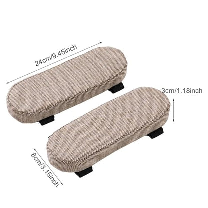 Office Chair Armrest Pad Elbow Cushion Thick Removable Cover Desk Chair Armrest Cushion Arm Padding for Recliners Sofa Home, Khaki - color: Khaki