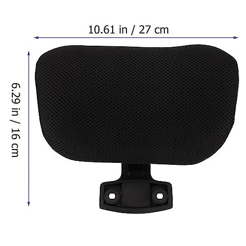 Tofficu Office Chair Headrest Attachment Adjustable Height Mesh Neck Support Pillow Ergonomic Backrest Enhancer for Comfortable Home and Work Seating - size: Black-Clip inner diameter 2.2 cm