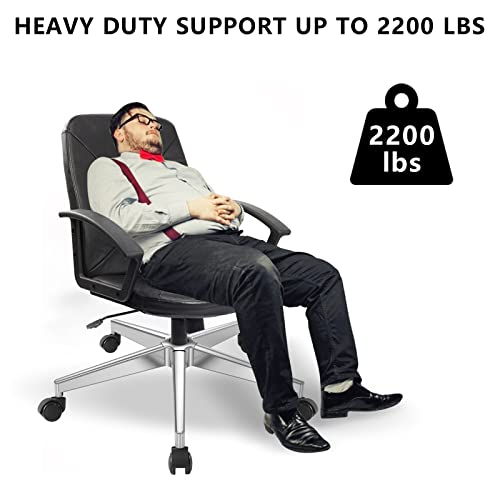 Office Chair Replacement Parts-28'' Heavy Duty Base Replacement(2200Lbs) - Desk Chair Reinforced Metal Leg,Universal Caster and Gas Cylinder Size (Silver) - color: Silver