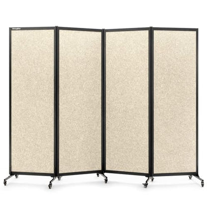 Room Partition 2.0 Upgrade Version,8'2"L* 6'7"H,4 Panel，Beige - color: Beige, size: 4