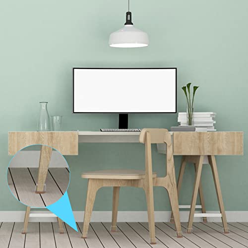 8PCS Rectangle Felt Chair Leg Floor Protectors for Hardwood Floors, Clear | Rectangular Chair Leg Protectors Easy Glides, Silicone Floor Protectors for Chairs, Fit Length 1.3"-1.7", Width 0.9"-1.2" - color: Clear-8pcs, size: L(Fit:W 0.9"-1.2",L1.3"-1.7")