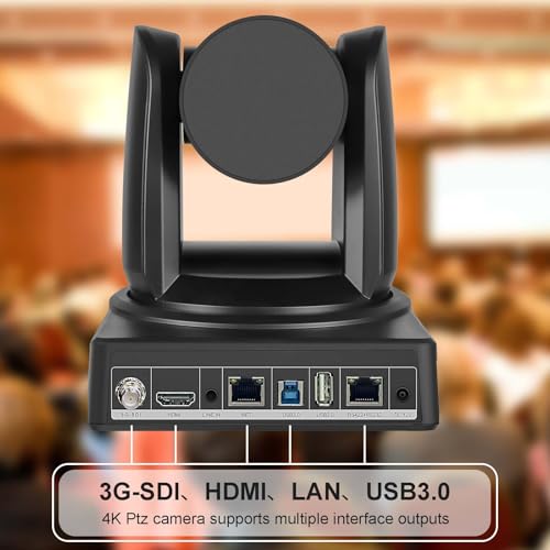 PTZ Camera 10X Optical Zoom Video with SDI Cameras, HDMI Camera Support PTZ Control and IP Live Streaming Output for Conferencing, Church - color: 10X