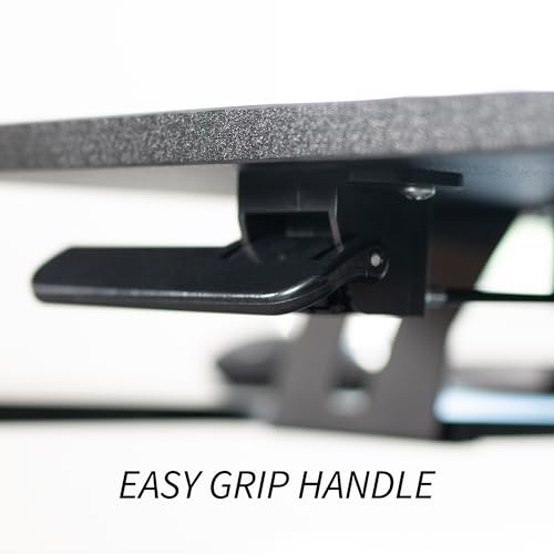 VIVO Black 42 in Standing Desk Converter with Monitor Stand, DESK-V042KB-M2 - color: Black, size: 42"