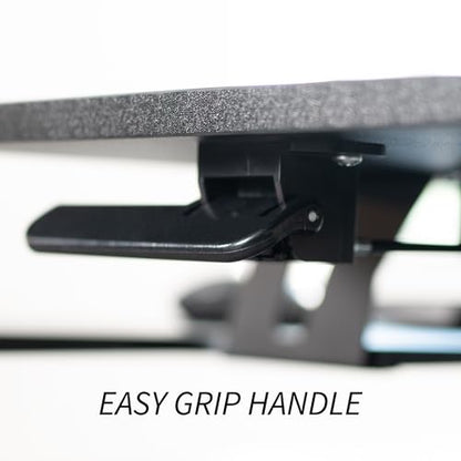 VIVO Black 42 in Standing Desk Converter with Monitor Stand, DESK-V042KB-M2 - color: Black, size: 42"