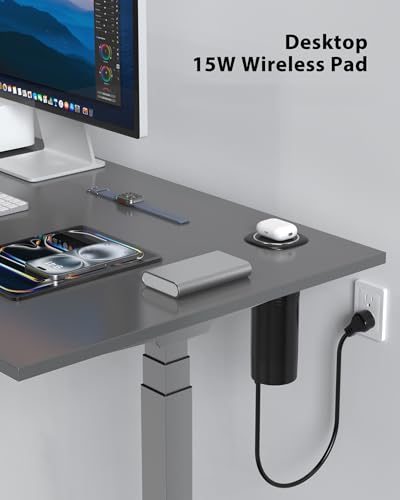 Motorized Pop Up Countertop Outlet with 45W USB C Charging Station | 4AC Outlets & 4 USB & 15W Wireless Charger, 3.15in Hole PopUp Power Electrical Outlets for Kitchen Desktop Counter - color: Black