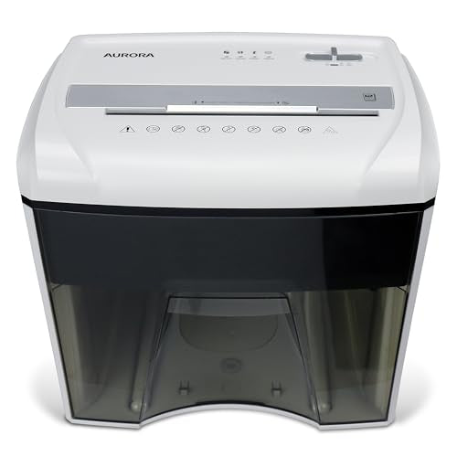 Aurora Desktop Style High-Security Anti-Jam 12-Sheet Micro-Cut Paper and CD/Credit Card/Junk Mail Shredder with 1.8 Gallon Pullout Basket/Security Level P-4 - style: 12-Sheet Microcut / P4