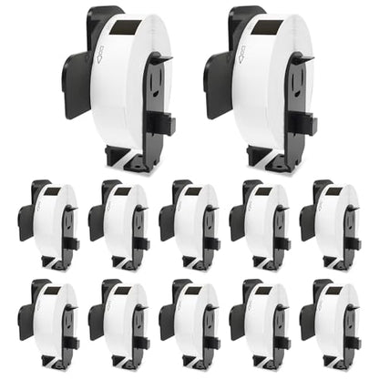 12-Pack Compatible with Brother DK-1203 300 Removable File Folder Labels - size: 0.66" X 3.4”