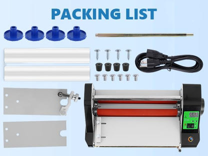 MXBAOHENG 13.78 Inch Hot Cold Roll Laminator, Digital Temperature Display