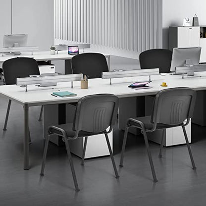 HAPPYGRILL Waiting Room Chairs, Stackable Conference Chairs with Metal Frame, Padded Cushion,Ergonomic Design, Guest Reception Chairs Set for Office, Reception Room, Conference Room, Events (10-Pack) - size: 10-Pack