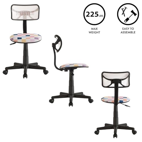 Urban Lifestyle Swivel Desk Chair, Hustle, Stylish and Compact Office Chair with Mesh Back, Swivel Function, Adjustable Height, and Cushioned Seat - color: Hustle