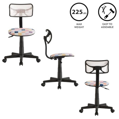 Urban Lifestyle Swivel Desk Chair, Hustle, Stylish and Compact Office Chair with Mesh Back, Swivel Function, Adjustable Height, and Cushioned Seat - color: Hustle