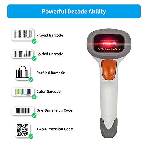 NetumScan Bluetooth 2D Barcode Scanner, 3 in 1 Automatic Wireless QR Barcode Reader USB Image Code Scanner for Store, Warehouse POS, Computer, Tablet, iPad, iPhone, Android - style: 1D & 2D Scanner