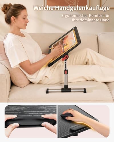 SAIJI Laptop Bed Tray Table,Lightweight Foldable Lap Desk - color: Black, size: 23.6*13 inches