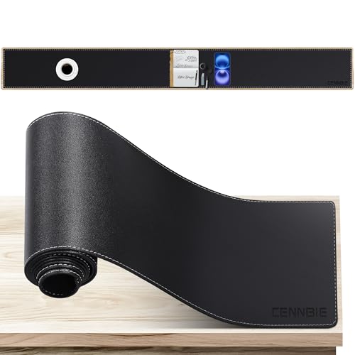CENNBIE Console Table Leather Cover - 55 x 5.9 Inches Sofa Table Narrow Long Mat - TV/Media/Gaming/Center Console Table Protector Pad for Narrow Side Table, Sideboard, Entryway Table (Black) - color: Black, size: 55" x 5.9"