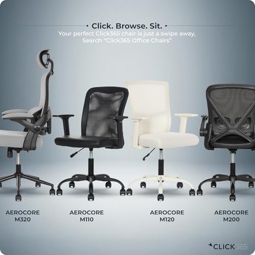 Click365 Ergonomic Office Chair with Lumbar Support, Mid-Back Mesh Chair - color: M110/Black