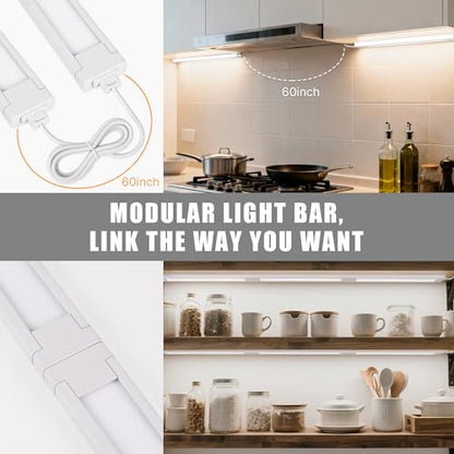 3 Pack Plug in Under Cabinet Lighting for Kitchen - size: 3 Pack