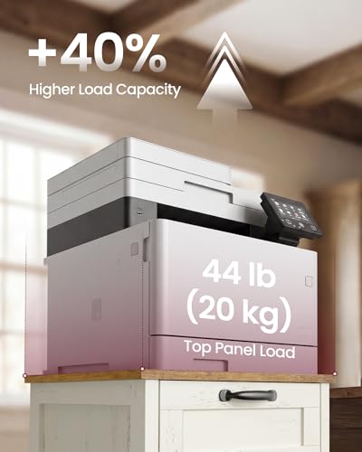 VASAGLE File Cabinet, 3-Drawer Filing Cabinet for Home Office - color: Rustic White + Honey Brown, size: 3 Drawers