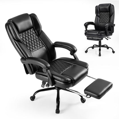 Synorla 350lbs Big and Tall Executive Office Chair with Footrest