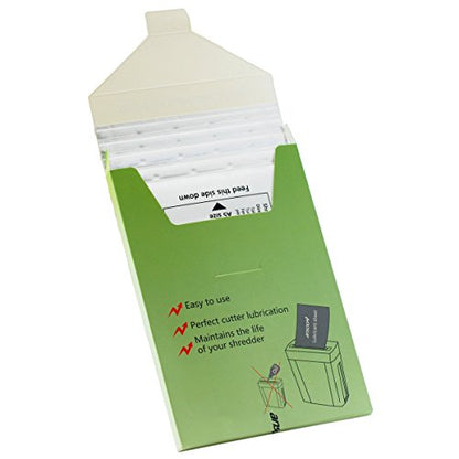 24 Pack Paper Shredder Lubricant Sheets for Heavy Duty Shredders | Reduce Jams/Static, Paper Shredder Sharpening & Lubricating Oil Sheets Used for Microcut/CrossCut Home Office Paper Shredders - size: 24PCS