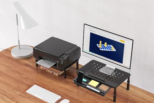 Zimilar 2 Pack Monitor Stand Riser with Drawer, 3 Height Adjustable