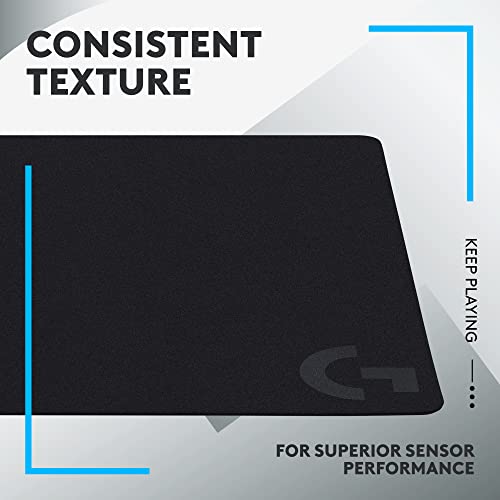 Logitech G240 Cloth Gaming Mouse Pad (340x280x1) - Black - size: M, style: Cloth