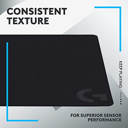 Logitech G240 Cloth Gaming Mouse Pad (340x280x1) - Black - size: M, style: Cloth