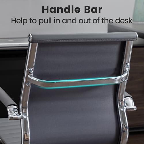 Office Guest Reception Chair Set of 6, Conference Room Chairs Waiting Room Chairs 6 Pack, Modern Leather Office Desk Chair No Wheels.（Grey） - color: Grey, size: 6 Pack