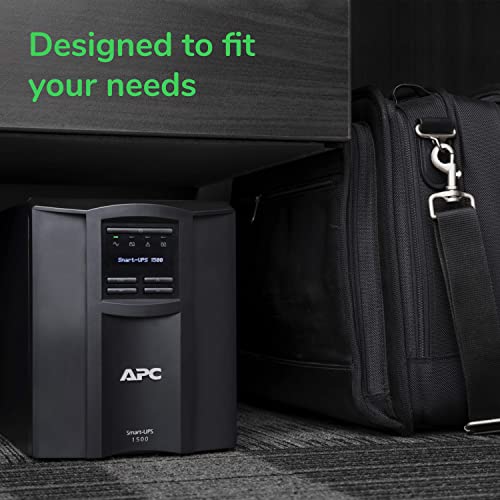 APC 1500VA Smart UPS with SmartConnect, SMT1500C Sinewave UPS Battery Backup, AVR, 120V, Line Interactive Uninterruptible Power Supply