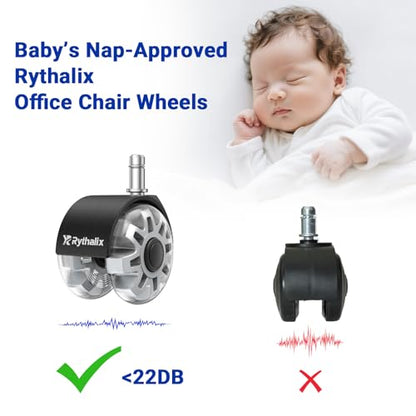 2.5" Office Chair Wheels Set of 5 - Desk Chair Caster Wheels - size: 2.5 Inch