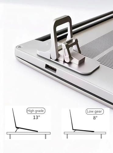 2PCS Laptop Stand, Portable Laptop Cooling Pad, Foldable Metal Keyboard Stand, Mini Keyboard Pillar (Black,Two Gears) - color: Black