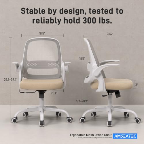 amseatec Mesh Office Chair - color: Beige