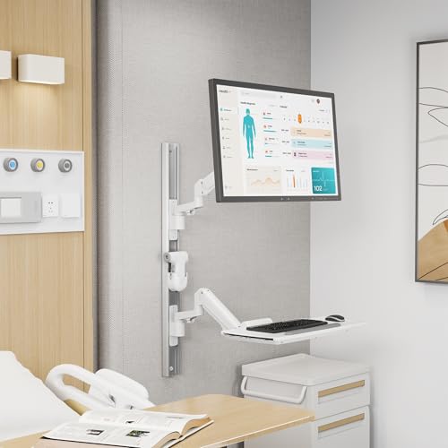 Mount-It! MedHub Medical Workstation Wall Mount, 17-43"
