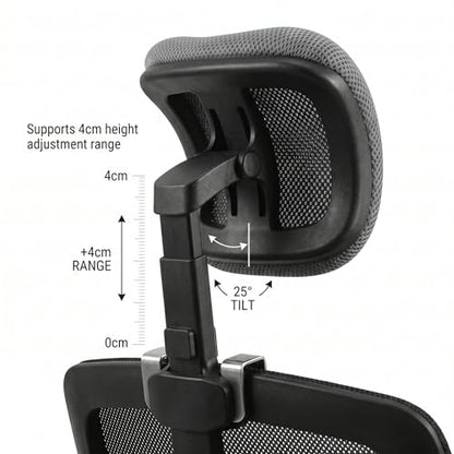 Office Chair Headrest Attachment, Breathable Office Chair Headrest No-Drill Adjustable Neck Support for Women Men, S with - color: S