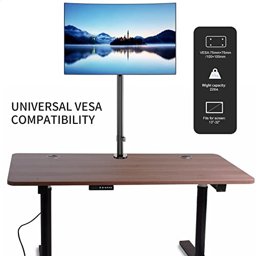 Pholiten Single Extra Tall 31" Monitor Stand | Fully Adjustable Tall Monitor Arm for 13-32 Inch LCD Screen, Holds up to 22lbs - size: 31in, style: 1 monitor
