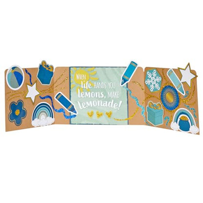 Really Good Stuff - 163200BL Standard Privacy Shields for Student Desks – Set of 12 - Matte - Study Carrel Reduces Distractions - Keep Eyes from Wandering During Tests, Blue with School Supplies Pattern | Ages 4+, PreK+, Create a Distraction-Free Learning
