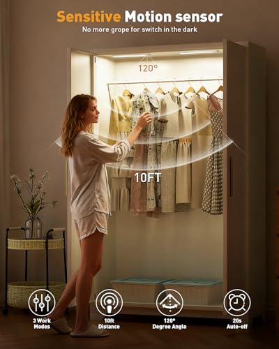 Under Cabinet Lighting Wireless, Motion Sensor Night Lights, 2 Pack