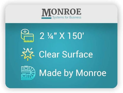 Monroe Systems for Business Single Ply Bond Paper Rolls, Top of the Line, 20 lb. - size: 12 Rolls