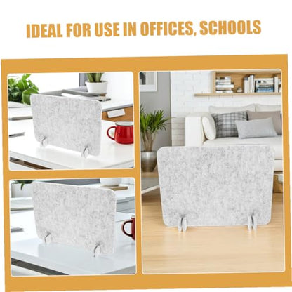 Desk Divider Panels 40x30cm 2pcs Silver Gray Felt Barrier for Desk Privacy and Noise Reduction for Office and Classroom Use