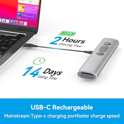 Presentation Clicker for PowerPoint, Aluminum Alloy Wireless Presenter