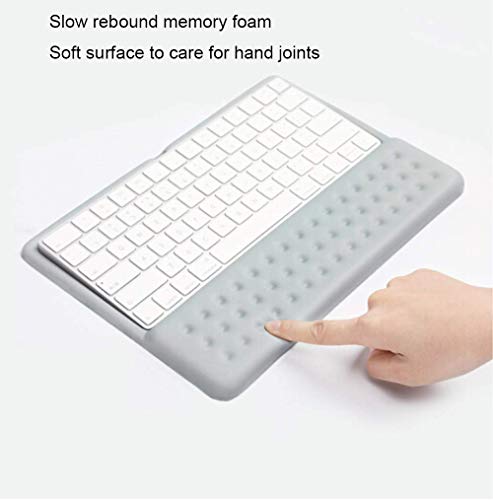 2 in 1 Keyboard Wrist Rest Pad Wrist Support Keyboard Mat Wrist Rest Mouse Pad for Apple Magic Keyboard 2 (Gray)