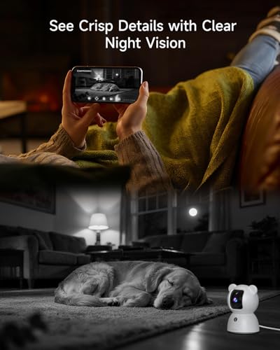 2 Pack 2.5K Cameras for Home Security, Non-Subscription AI Human/Pet/Crying Detection, 4MP Dog/Cat/Pet Camera Indoor with Phone App, Pan Tilt 2.4G WiFi Indoor Cameras, IR Night Vision, 2-Way Audio - style: 2 Pack 2.5K Camera