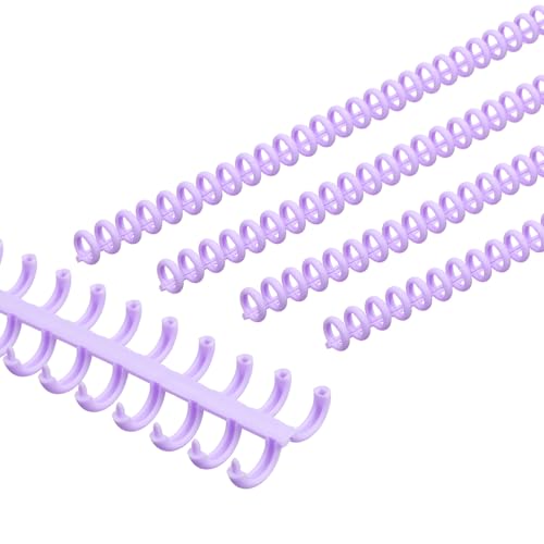 PATIKIL 8.5mm(1/3") Plastic Spiral Binding Coils, 30 Pcs Binding Spirals 20-25 Sheet Capacity Binding Spirals for Binding Paper Sheets, Purple - color: Purple, size: 8.5mm(1/3")