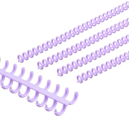 PATIKIL 8.5mm(1/3") Plastic Spiral Binding Coils, 30 Pcs Binding Spirals 20-25 Sheet Capacity Binding Spirals for Binding Paper Sheets, Purple - color: Purple, size: 8.5mm(1/3")