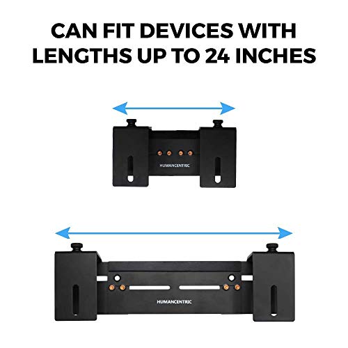 HumanCentric Adjustable Device Wall Mount, Cable Box & Modem Bracket | Adjustable Wall Adapter for Small, Wide & Narrow Devices, Cable Boxes, Modems, DVD Players, Mount on Wall Behind TV - size: Medium & Large