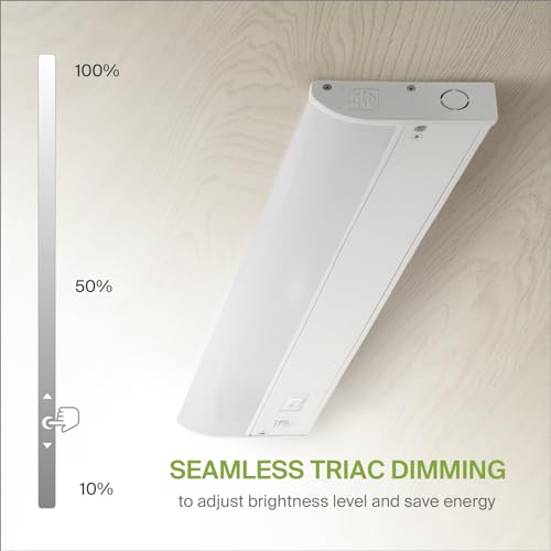 ASD LED Under Cabinet Lighting, 18 inch 8W 715 LM, Dimmable Hardwired Under Cabinet Lights for Kitchen, 3000K Soft/4000K Cool/5000K Daylight, Under Counter Light Fixtures, ETL, White, 2 Pack - color: 18 Inch White, size: 2 Pack