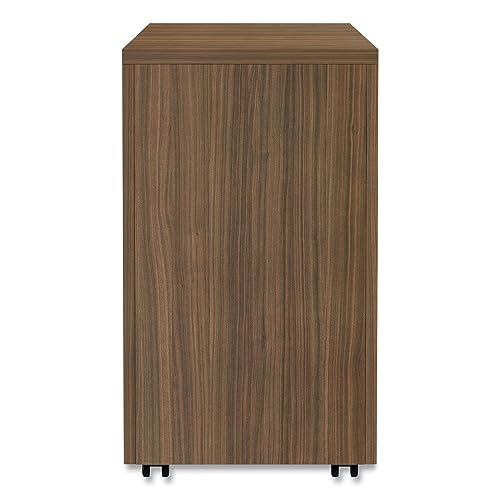 Alera Alera Valencia Series Mobile Pedestal File, Left/Right, 3-Drawer: Box/Box/File, Legal/Letter, Walnut, 15.88 X 20.5 X 28.38