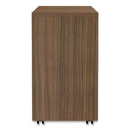 Alera Alera Valencia Series Mobile Pedestal File, Left/Right, 3-Drawer: Box/Box/File, Legal/Letter, Walnut, 15.88 X 20.5 X 28.38