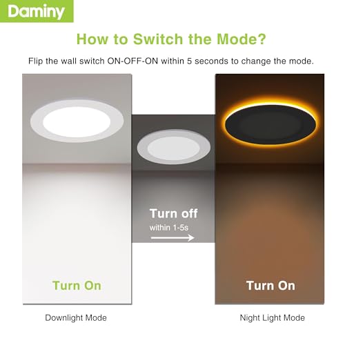 DAMINY 12 Pack 6 Inch LED Recessed Lighting, Canless Wafer Downlight - color: Natural White, size: 6 Inch
