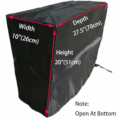 Large Size CPU Dust Cover, Gaming Computer Desktop PC Mid-Tower [Antistatic, Waterproof] Jacket Protector, PC Case, Computer Dust Cover with Adjustable Elastic Cord (10W x27.5D x20H) - size: 10''W x 27.5''D x 20''H